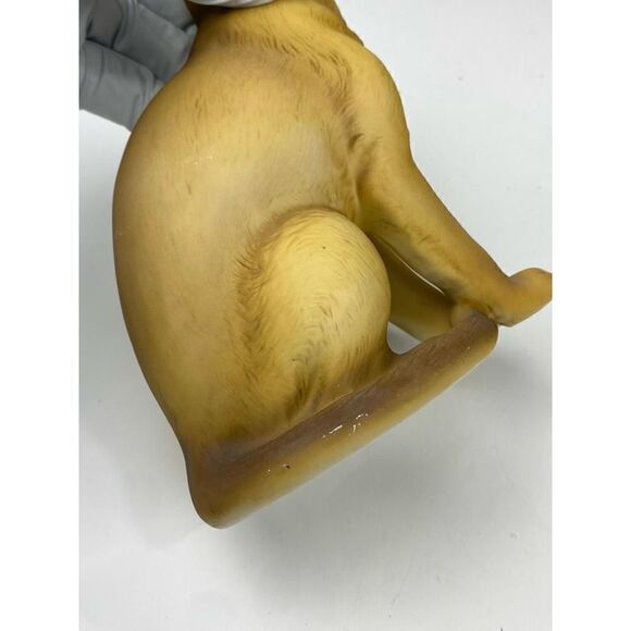 Vintage Fine Grain Porcelain Feline Cat Figurine Tan Set of 2 By Aldon Japan DF1 - Picture 6 of 11